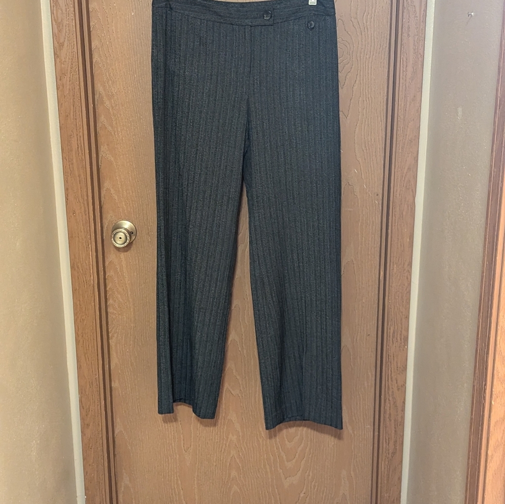 NWT Alfani Charcoal Teal NYC City Pants Size 10 - Picture 2 of 9